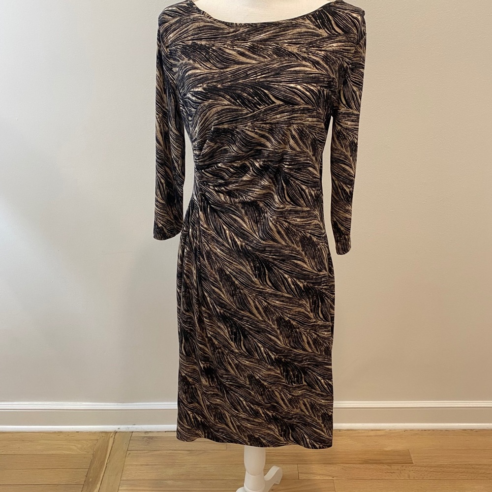 Black/Tan Anne Klein shift dress